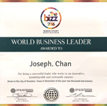 The CEO of AsiaPay, Mr. Joseph Chan received the WORLD BUSINESS LEADER award.