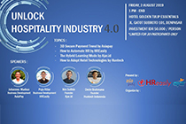 เอเชียเพย์เข้าร่วมงาน 2019 Unlock Hospitality Industry 4.0 in Bali, Indonesia.